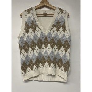 C & W Clifford And Willis Sweater Vest Women’s Medium Vintage Argyle
